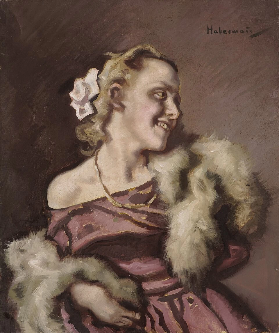 Hugo von Habermann - Ritratto di donna, Lenbachhaus, Monaco